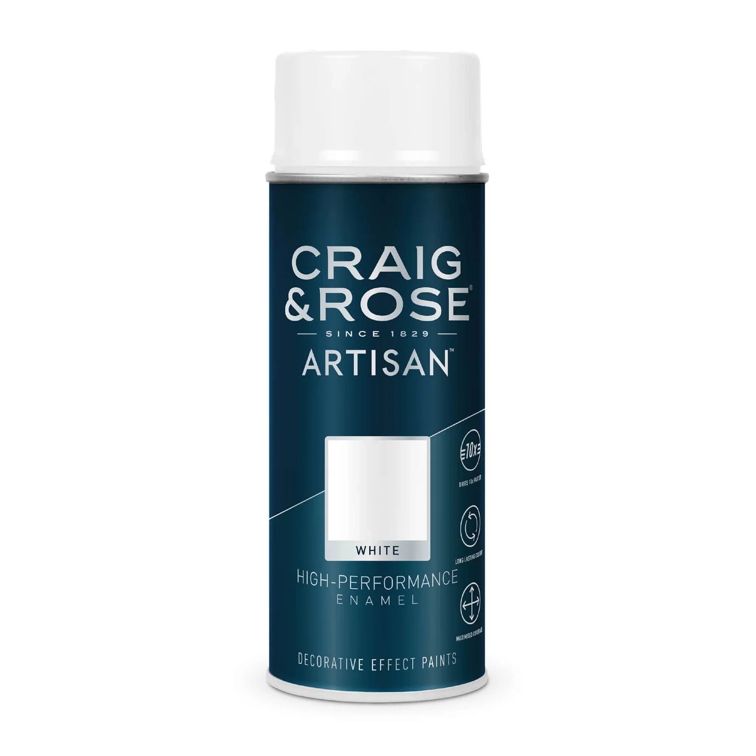 Craig & Rose Artisan Enamel Gloss Spray Paint - White - 400ml 4 Craig & Rose Artisan Enamel Gloss Spray Paint - White - 400ml - Image 2