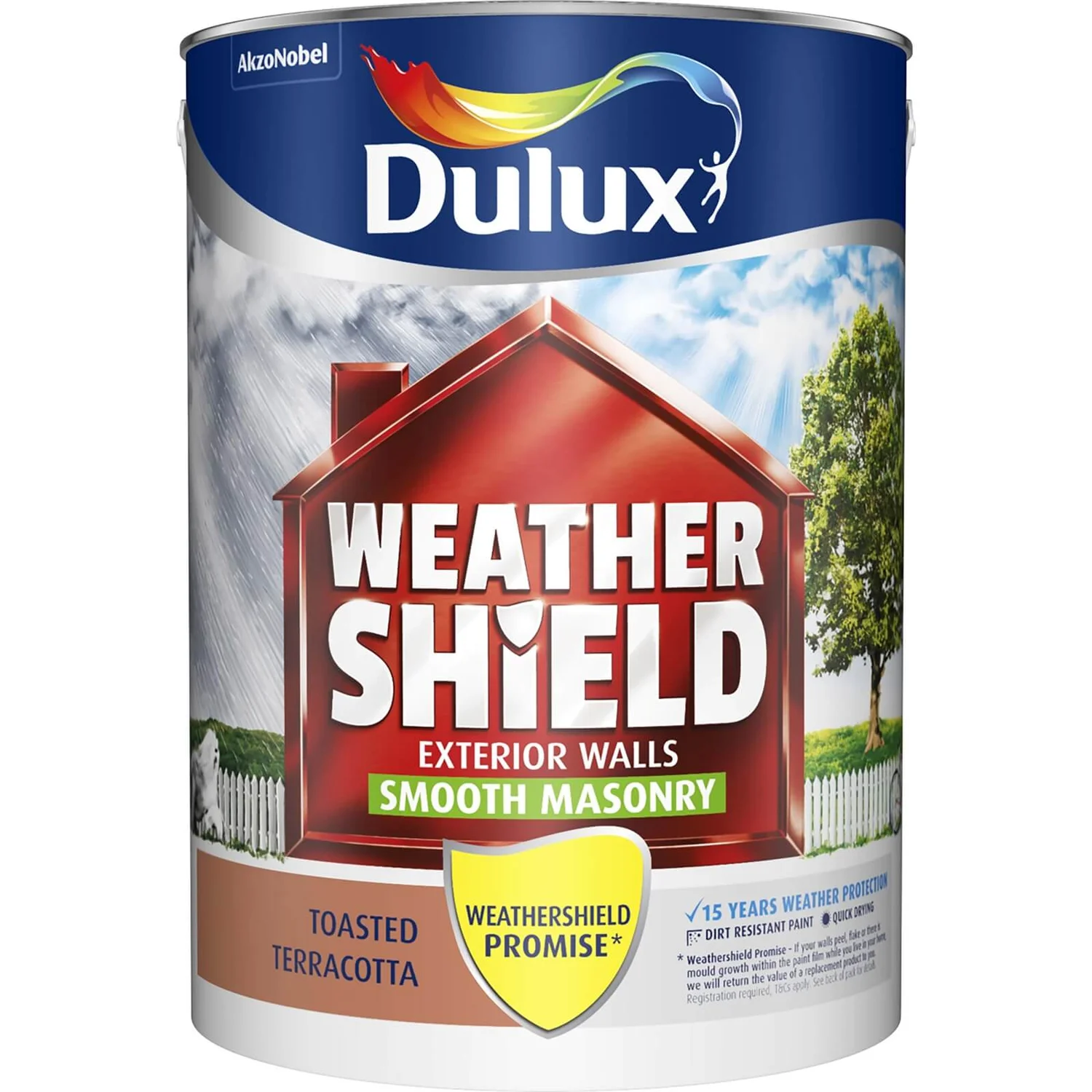 Dulux Weathershield Masonry Paint Toasted Terracotta - 5L 3 Dulux Weathershield Masonry Paint Toasted Terracotta - 5L