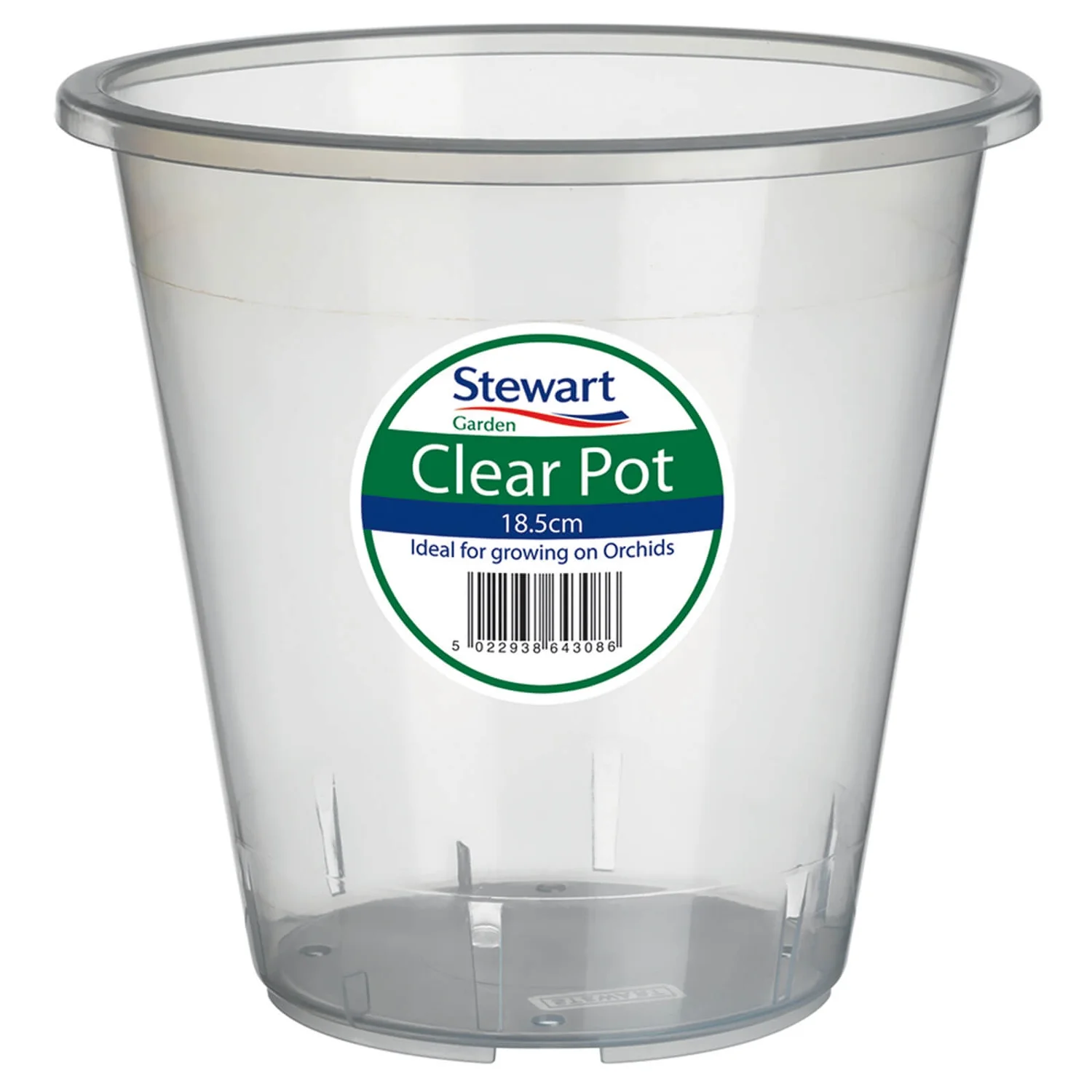 Clear Plastic Pot - 18.5cm 3 Clear Plastic Pot - 18.5cm