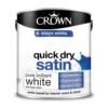 Crown Breatheasy Quick Drying Satin Paint Pure Brilliant White - 2.5L 1 Crown Breatheasy Quick Drying Satin Paint Pure Brilliant White - 2.5L -Homebase Shop 12843546 1244948246243890