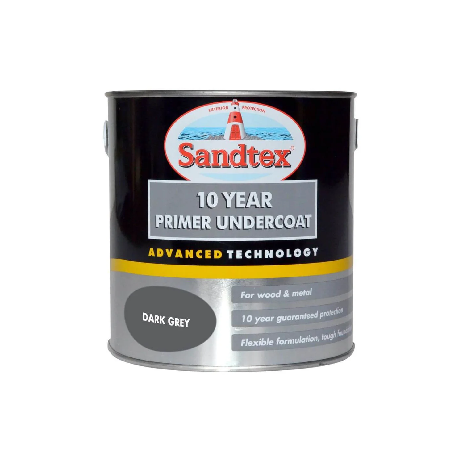 Sandtex Exterior 10 Year Primer Undercoat - Dark Grey - 2.5L 4 Sandtex Exterior 10 Year Primer Undercoat - Dark Grey - 2.5L - Image 2